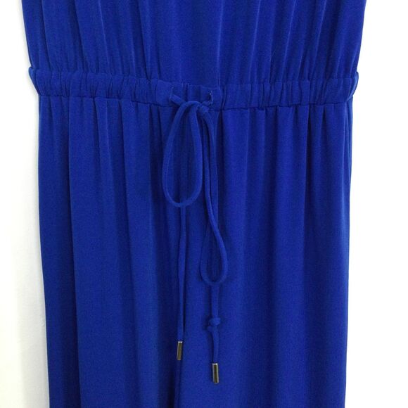 Calvin Klein Women's One-Piece Jumpsuit V-Neck Tie Waist Sleeveless Blue Size 2 - Picture 8 of 16